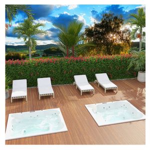 Jacuzzi Tayrona empotrar con calentador a GP 10 lt 180x180x80 cm blanco Wai