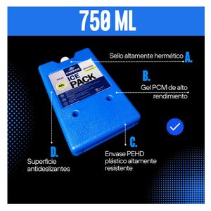 Gel refrigerante Pila azul 750 ml Freezel